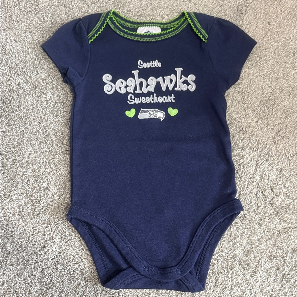 Seattle Seahawks Baby Onesies Set of 3 - 18 months - Picture 2 of 3